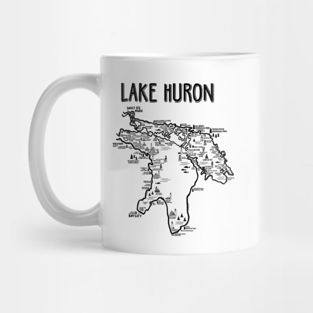 Lake Huron Map by fiberandgloss